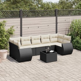 Set de sofás de jardín 8 piezas y cojines ratán sintético negro de , Conjuntos de jardín - Ref: Foro24-3253473, Precio: 505,8...