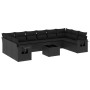 Set de sofás de jardín 11 pzas y cojines ratán sintético negro de , Conjuntos de jardín - Ref: Foro24-3253012, Precio: 694,50...
