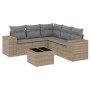 Juego de sofás jardín con cojines 6 pzas ratán sintético beige de , Conjuntos de jardín - Ref: Foro24-3254896, Precio: 423,62...
