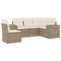 Juego de sofás jardín con cojines 5 pzas ratán sintético beige de , Conjuntos de jardín - Ref: Foro24-3254905, Precio: 408,53...