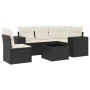 Set de sofás de jardín 6 piezas y cojines ratán sintético negro de , Conjuntos de jardín - Ref: Foro24-3254913, Precio: 388,4...