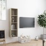 Estantería/mueble de TV roble Sonoma 143x30x36 cm de vidaXL, Estantes y estanterías - Ref: Foro24-800264, Precio: 53,19 €, De...