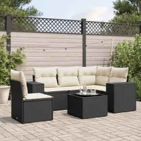 Set de sofás de jardín 6 piezas y cojines ratán sintético negro de , Conjuntos de jardín - Ref: Foro24-3222585, Precio: 393,2...