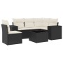 Set de sofás de jardín 6 piezas y cojines ratán sintético negro de , Conjuntos de jardín - Ref: Foro24-3222585, Precio: 354,4...