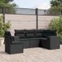 Set de muebles de jardín 5 pzas y cojines ratán sintético negro de , Conjuntos de jardín - Ref: Foro24-3222564, Precio: 372,8...