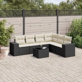 7-piece garden dining set with black synthetic rattan cushions by , Garden sets - Ref: Foro24-3222615, Price: 447,65 €, Disco...