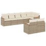 Juego de sofás de jardín con cojines beige 8 pzas ratán PE de , Conjuntos de jardín - Ref: Foro24-3258551, Precio: 554,88 €, ...