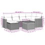Set sofás de jardín 7 piezas y cojines ratán sintético beige de , Conjuntos de jardín - Ref: Foro24-3258587, Precio: 444,14 €...