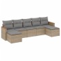 Set sofás de jardín 7 piezas y cojines ratán sintético beige de , Conjuntos de jardín - Ref: Foro24-3258636, Precio: 417,62 €...