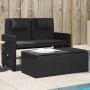 Sillón reclinable de jardín con cojines ratán sintético negro de , Bancos de jardín - Ref: Foro24-365817, Precio: 288,60 €, D...