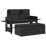 Sillón reclinable de jardín con cojines ratán sintético negro de , Bancos de jardín - Ref: Foro24-365817, Precio: 288,60 €, D...