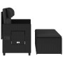 Sillón reclinable de jardín con cojines ratán sintético negro de , Bancos de jardín - Ref: Foro24-365817, Precio: 288,60 €, D...