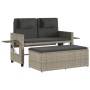 Sillón reclinable de jardín con cojines ratán sintético gris de , Bancos de jardín - Ref: Foro24-365822, Precio: 259,93 €, De...