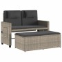 Sillón reclinable de jardín con cojines ratán sintético gris de , Bancos de jardín - Ref: Foro24-365822, Precio: 259,93 €, De...