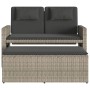 Sillón reclinable de jardín con cojines ratán sintético gris de , Bancos de jardín - Ref: Foro24-365822, Precio: 259,93 €, De...