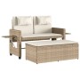 Sillón reclinable de jardín con cojines ratán sintético beige de , Bancos de jardín - Ref: Foro24-365820, Precio: 271,29 €, D...