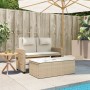 Sillón reclinable de jardín con cojines ratán sintético beige de , Bancos de jardín - Ref: Foro24-365820, Precio: 271,29 €, D...