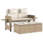 Sillón reclinable de jardín con cojines ratán sintético beige de , Bancos de jardín - Ref: Foro24-365820, Precio: 271,29 €, D...