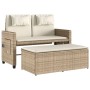 Sillón reclinable de jardín con cojines ratán sintético beige de , Bancos de jardín - Ref: Foro24-365820, Precio: 271,29 €, D...