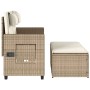 Sillón reclinable de jardín con cojines ratán sintético beige de , Bancos de jardín - Ref: Foro24-365820, Precio: 271,29 €, D...