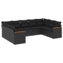 Set de sofás de jardín 8 piezas y cojines ratán sintético negro de , Conjuntos de jardín - Ref: Foro24-3258674, Precio: 618,5...