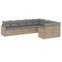 Set de sofás de jardín 9 pzas con cojines ratán sintético beige de , Conjuntos de jardín - Ref: Foro24-3258706, Precio: 599,1...