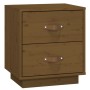 Mesita de noche madera maciza de pino marrón miel 40x34x45 cm de vidaXL, Mesitas de noche - Ref: Foro24-818331, Precio: 67,06...