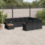 Set de sofás de jardín 11 pzas y cojines ratán sintético negro de , Conjuntos de jardín - Ref: Foro24-3258765, Precio: 675,58...