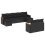 Set de sofás de jardín 8 piezas y cojines ratán sintético negro de , Conjuntos de jardín - Ref: Foro24-3258800, Precio: 599,0...