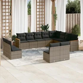 Set de sofás de jardín 12 pzas con cojines ratán sintético gris de , Conjuntos de jardín - Ref: Foro24-3258875, Precio: 748,7...