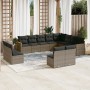 Set de sofás de jardín 12 pzas con cojines ratán sintético gris de , Conjuntos de jardín - Ref: Foro24-3258875, Precio: 745,9...