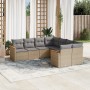 Juego de sofás de jardín con cojines beige 8 pzas ratán PE de , Conjuntos de jardín - Ref: Foro24-3258958, Precio: 544,98 €, ...