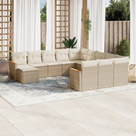 Set de sofás de jardín 12 pzas y cojines ratán sintético marrón de , Conjuntos de jardín - Ref: Foro24-3258985, Precio: 842,8...
