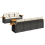 Set de sofás de jardín 8 piezas y cojines ratán sintético negro de , Conjuntos de jardín - Ref: Foro24-3259046, Precio: 509,1...