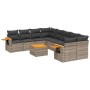 Set de muebles de jardín 9 pzas y cojines ratán sintético gris de , Conjuntos de jardín - Ref: Foro24-3259071, Precio: 565,24...