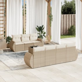 Juego de sofás de jardín con cojines beige 8 pzas ratán PE de , Conjuntos de jardín - Ref: Foro24-3253465, Precio: 601,82 €, ...