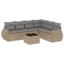 Set sofás de jardín 7 piezas y cojines ratán sintético beige de , Conjuntos de jardín - Ref: Foro24-3253756, Precio: 482,66 €...