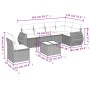 Set de sofás de jardín 7 piezas con cojines ratán PE gris de , Conjuntos de jardín - Ref: Foro24-3253777, Precio: 454,40 €, D...