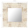Espejo de madera maciza de mango blanco 50x50 cm en Espejos | Comprar online en Foru.es