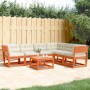 Set de sofás jardín 6 pzas con cojines madera pino marrón cera de , Conjuntos de jardín - Ref: Foro24-3217022, Precio: 721,85...