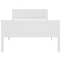 Estructura de cama de madera maciza de pino blanca 90x200 cm de vidaXL, Camas y somieres - Ref: Foro24-322103, Precio: 138,17...