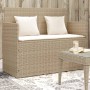 Banco de jardín con cojines ratán sintético beige de , Bancos de jardín - Ref: Foro24-365764, Precio: 189,91 €, Descuento: %