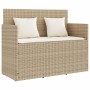 Banco de jardín con cojines ratán sintético beige de , Bancos de jardín - Ref: Foro24-365764, Precio: 189,91 €, Descuento: %