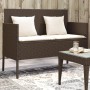 Banco de jardín con cojines ratán sintético marrón de , Bancos de jardín - Ref: Foro24-365772, Precio: 153,63 €, Descuento: %