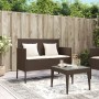 Banco de jardín con cojines ratán sintético marrón de , Bancos de jardín - Ref: Foro24-365772, Precio: 153,63 €, Descuento: %
