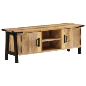 Mueble de TV madera maciza de mango 110x35x40 cm de , Almacenamiento para CD y DVD - Ref: Foro24-372722, Precio: 171,67 €, De...