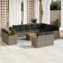 Set sofás de jardín con cojines 13 piezas ratán sintético gris de , Conjuntos de jardín - Ref: Foro24-3258924, Precio: 839,39...