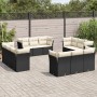 Set de sofás de jardín 12 piezas cojines ratán sintético negro de , Conjuntos de jardín - Ref: Foro24-3217326, Precio: 745,80...
