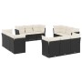 Set de sofás de jardín 12 piezas cojines ratán sintético negro de , Conjuntos de jardín - Ref: Foro24-3217326, Precio: 745,80...