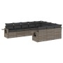 Set de sofás de jardín 10 pzas con cojines ratán sintético gris de , Conjuntos de jardín - Ref: Foro24-3253027, Precio: 604,7...